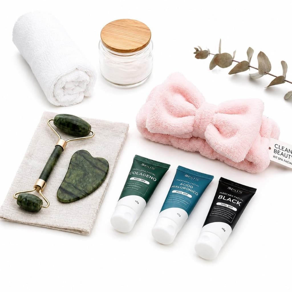 Kit Spa Completo Jader Roller Guasha+máscaras+faixa Skincare