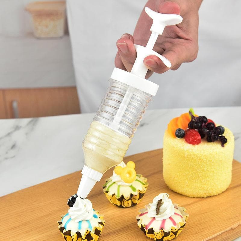 Kit Confeitaria Bisnaga Seringa com 8 bicos - Decoração de Bolos Doces Chantilly e Glacê Profissional