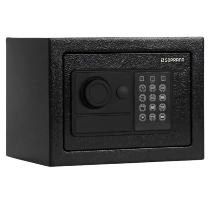 Cofre Digital Com Senha 23x17x17cm Preto - Soprano