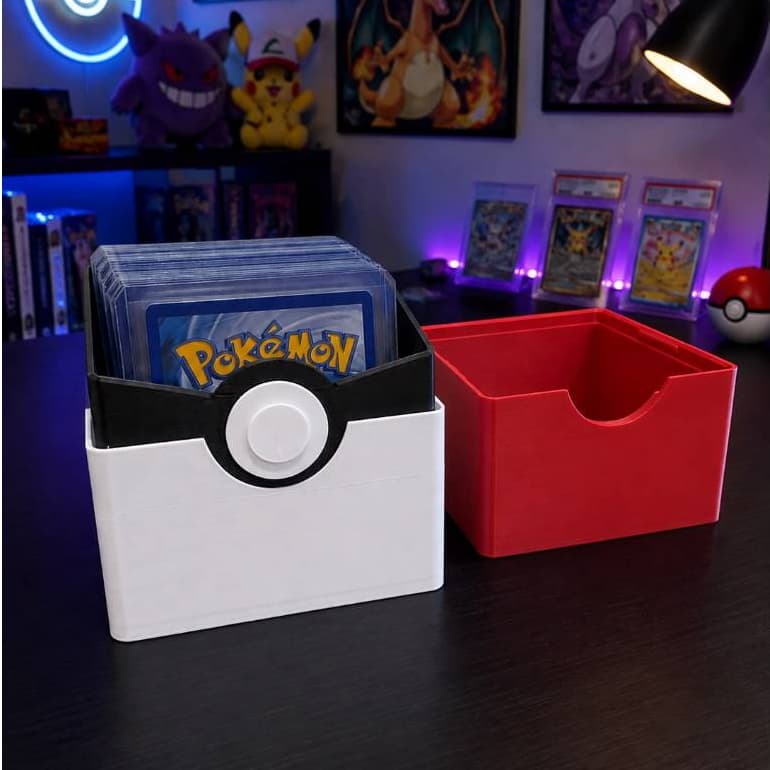 Porta Cartas Pokemon Cards Pokebola - Ideal para Cartas com Toploader de 3"x4"