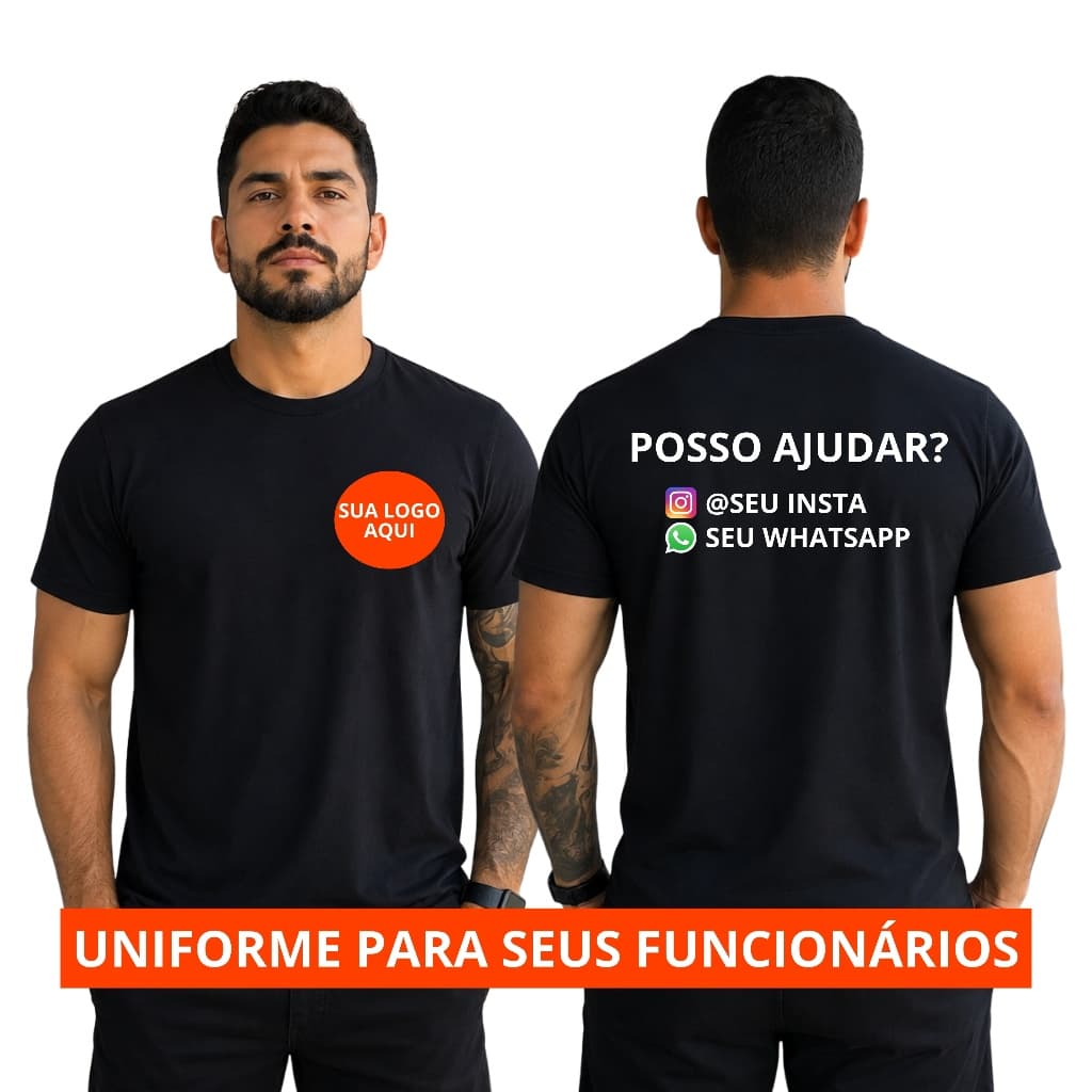 Uniforme Camiseta Para Sua Empresa Camisa Para Seus Funcionários - Tecido Resistente e Durável