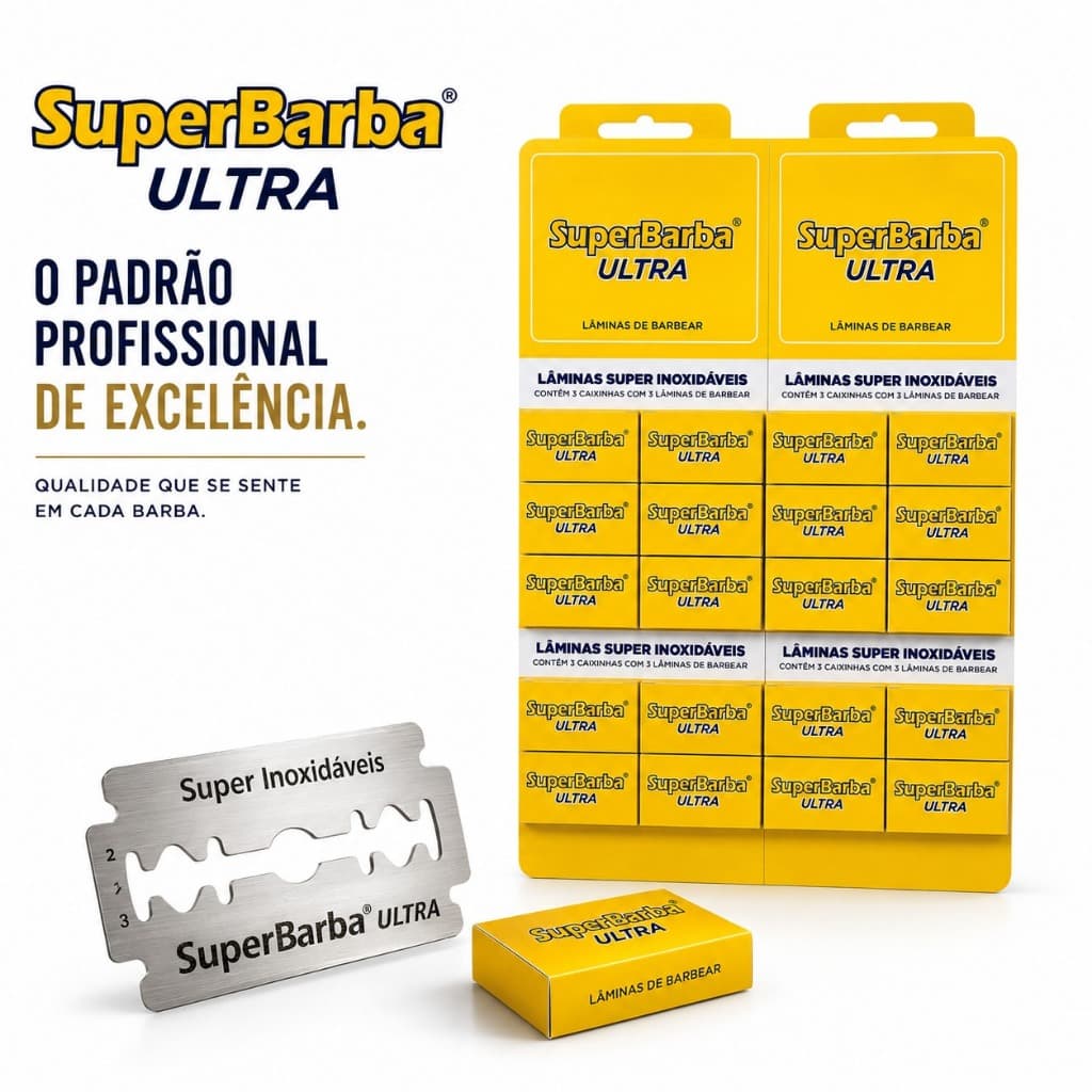 Lâmina De Barbear Super Barba Ultra Lamina Inox