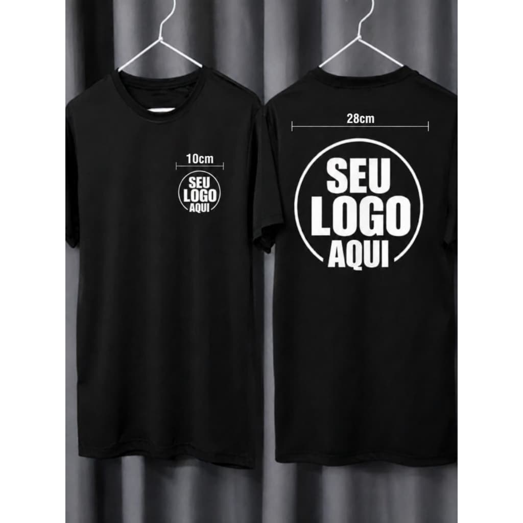 Camiseta Dryfit Penteada Personalizada para eventos, uniformes, grupos e uso casual Preta.