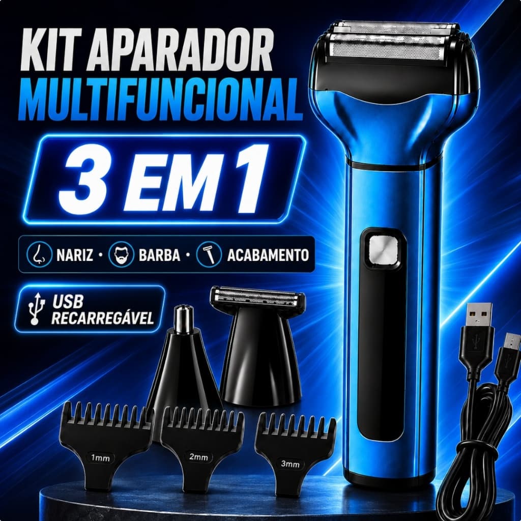 Máquina Aparador pelos nariz barba cabelo barbeador Elétrico portátil sem fio bivolt Recarregável