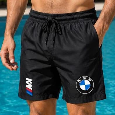 Short Masculino Tactel Estilo Automotivo Esportivo Secagem Rápida Praia Piscina Academia P ao XG