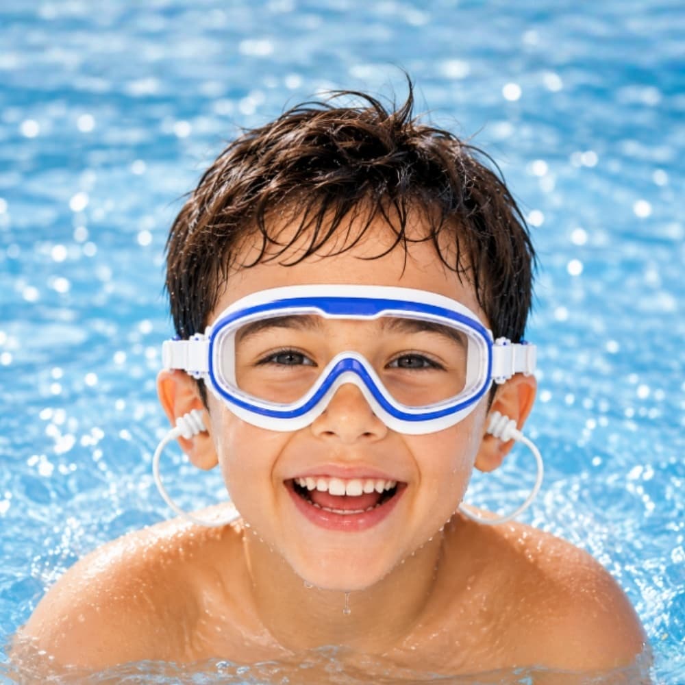 KIT2 Óculos de Natação para Crianças Lentes Grandes para Meninos e Meninas, Óculos Confortáveis para Piscina