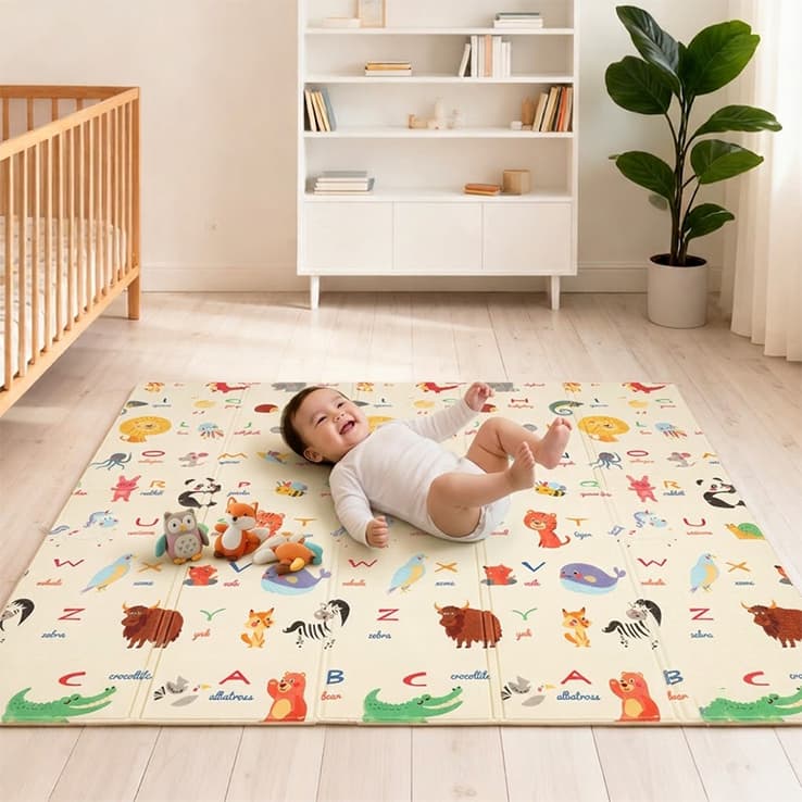 1,8x2m,Tapete De Atividades Infantil Dobrável XPE  Espesso 5 Modelos Estampados