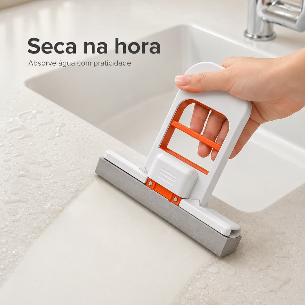Mini Mop de Pia Absorvente PVA Auto Torção Rodo Esponja para Bancada Cozinha Banheiro e Vidro