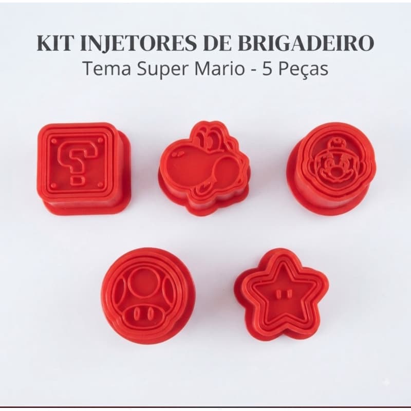 Ejetor de Brigadeiro Mario Bros Kit Festa Infantil Docinho Personalizado Decoração Aniversário