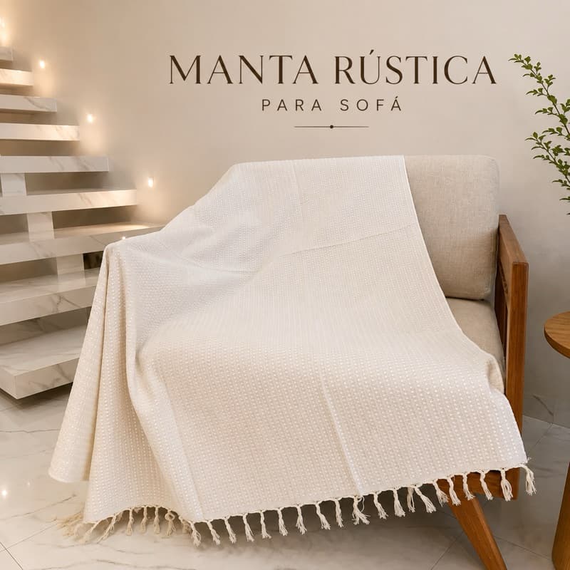Manta Para Sofá Luxo 1,35X1,45 Decorativa Premium 100%Algodão Capa Protetora Sofá Glamour Linha Home