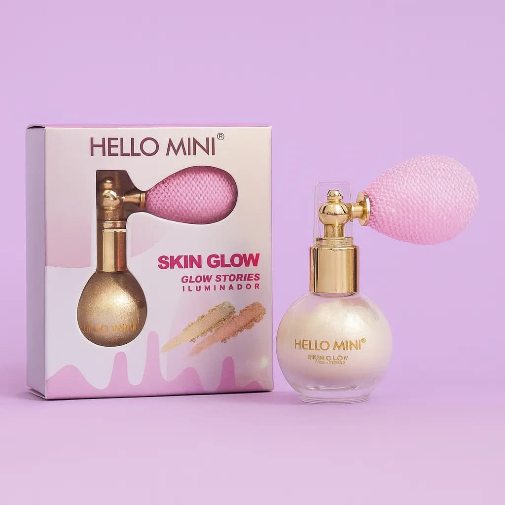 Iluminador Pó Solto Hello Mini Spray Borrifador Delicado Tom Da Maquiagem Dourado clip-icon Iluminador Pó Solto Hello Mi