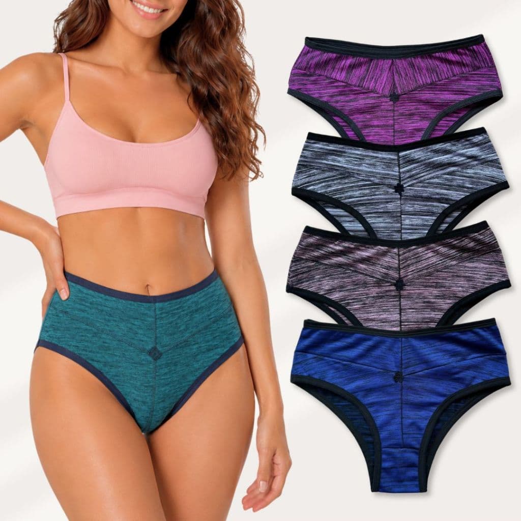 Kit 5 Calcinhas Cós Alto Cintura Alta Poliamida Tanga Calcinha Senhora Básica Conforto Dia a Dia