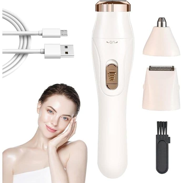 Depiladora Elétrica Recarregável 3 Em 1 Usb Corporal Facial