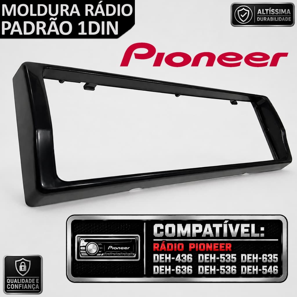 Moldura Contra Frente Rádio Pionner 1DIN