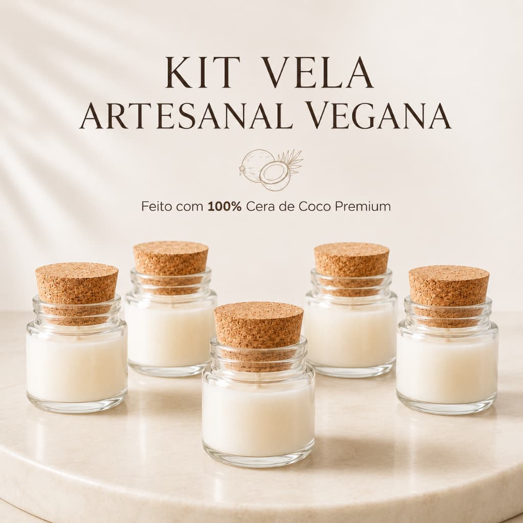Mini Velas Aromáticas Veganas - Sem Personalização Lembrancinhas Casamento Brindes Exclusivas Naluh