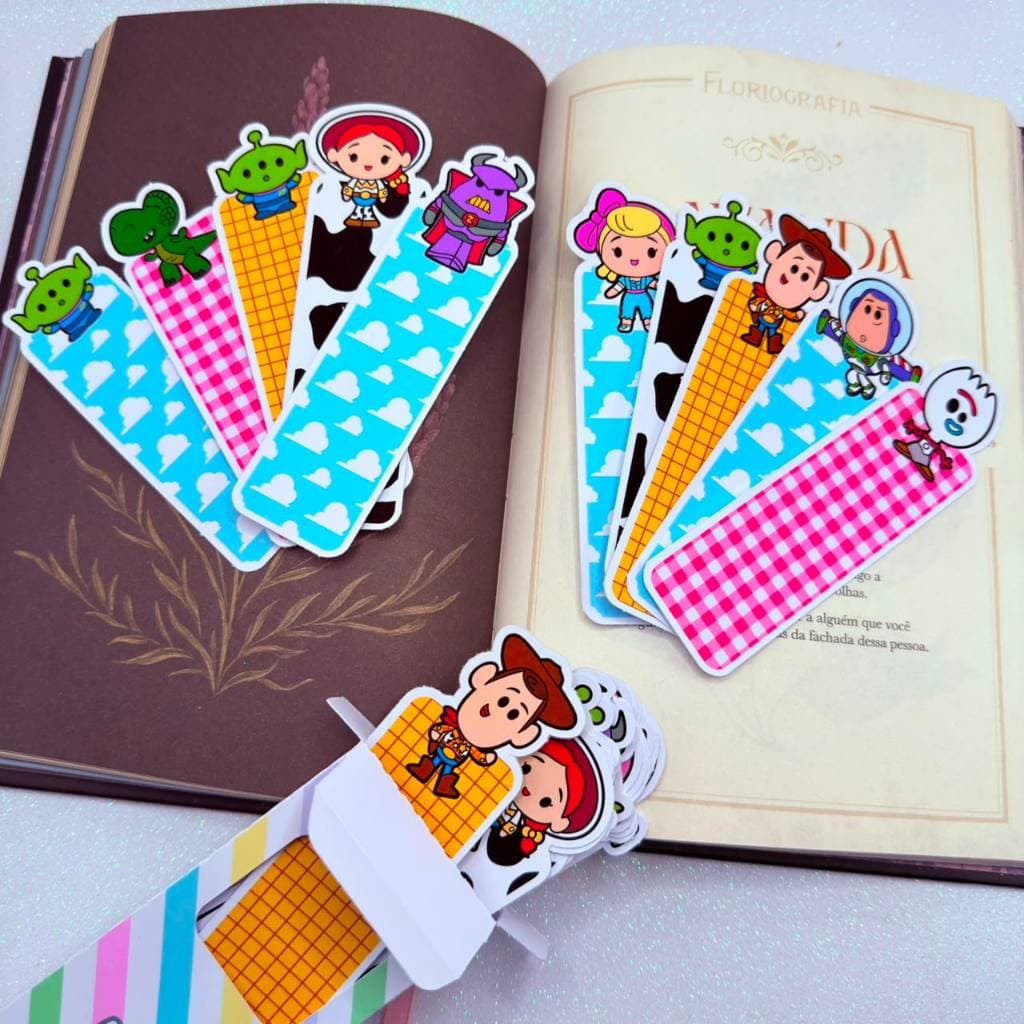 Kit 50 Marca Páginas Toy Story Kawaii 10 Modelos Diferentes