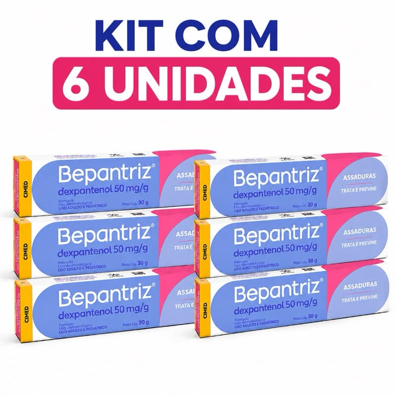 kit 6 Bepantriz pomada para assaduras 30g CIMED