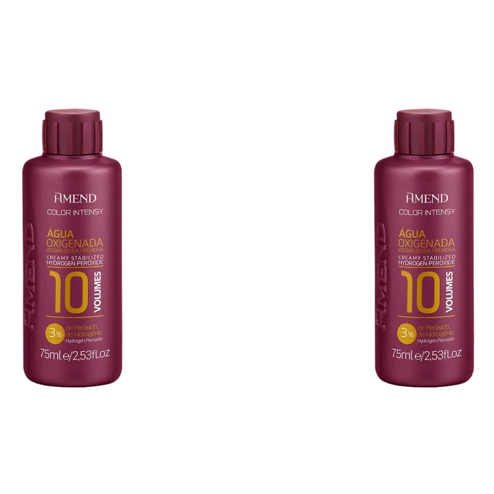 Kit 2 Un Água Oxigenada 10V AMEND Color Intensy 75ml