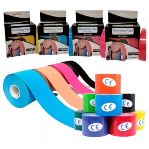 Fita Kinesio Tape Mercur 5cm x 5m Bandagem Elástica Muscular Esportiva Fisioterapia RO-858