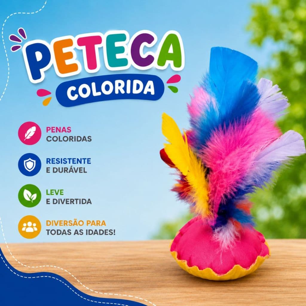 10 Peteca Pro Infantil Brinquedo Dia das Crianças Prendas Aniversário Envio Imediato Top