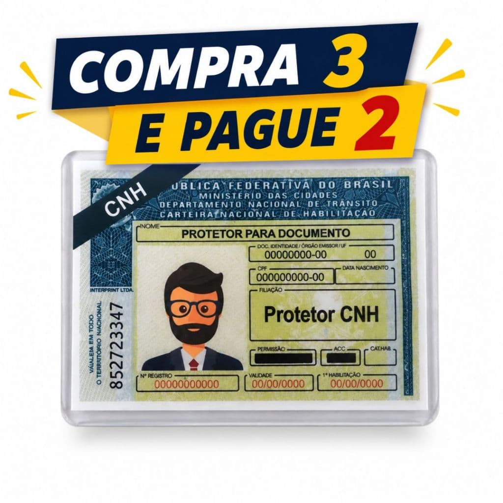 Capa Porta CNH RG Acrílica