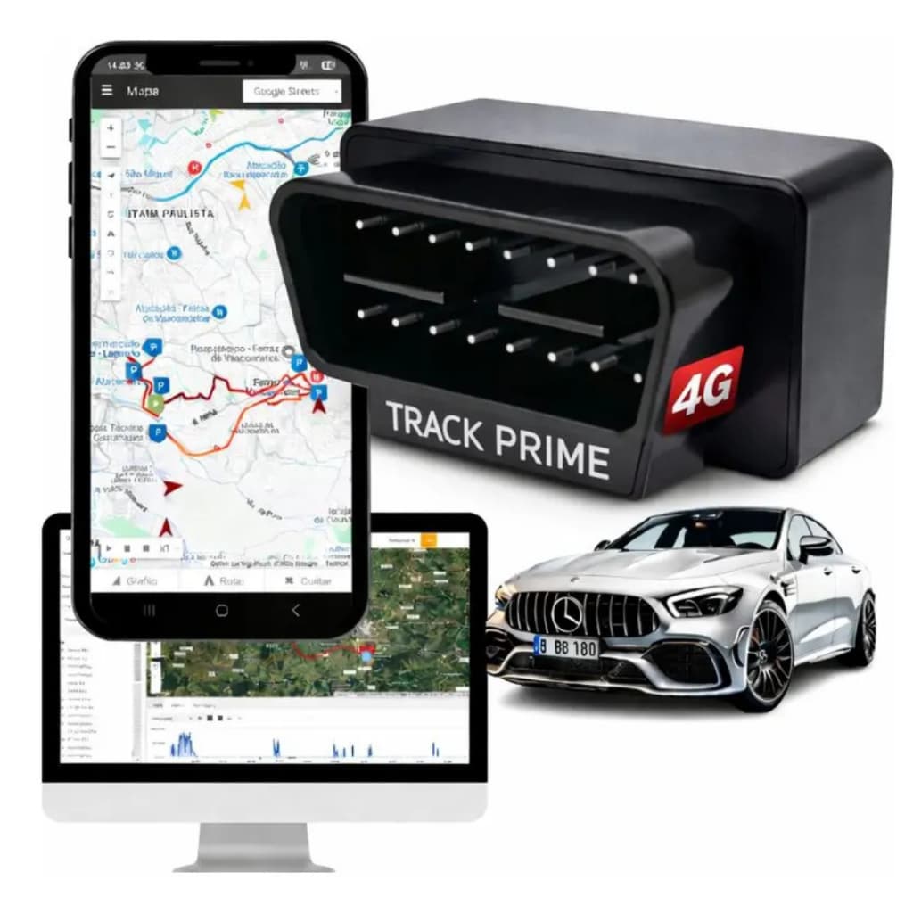 Rastreador Veicular Obd2 4g + Chip M2m + Plataforma E App Somente Plugar
