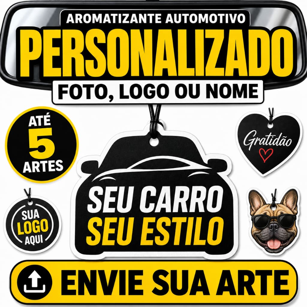 5x Cheirinho de Carro Personalizado Aromatizante Automotivo Odorizador