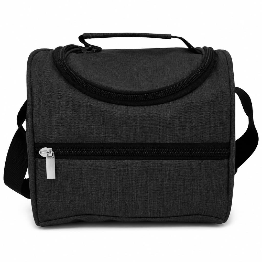Bolsa Térmica Lancheira Luxo para Marmita Preta com Alça 20x20x12cm