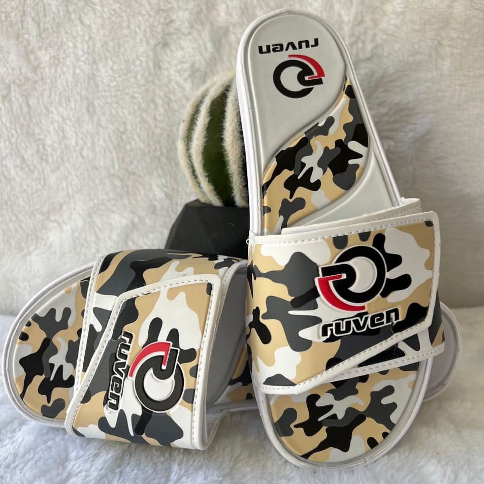 Chinelo Slide Velcro Ruven Original Papete Masculino Feminino Super Leve E Confortável Camuflado