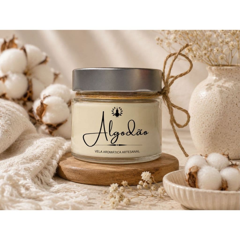 Vela Aromática Algodão | Classic | Perfumada | Pavio de Algodão | 160 gramas | Cera de Coco | Vegetal