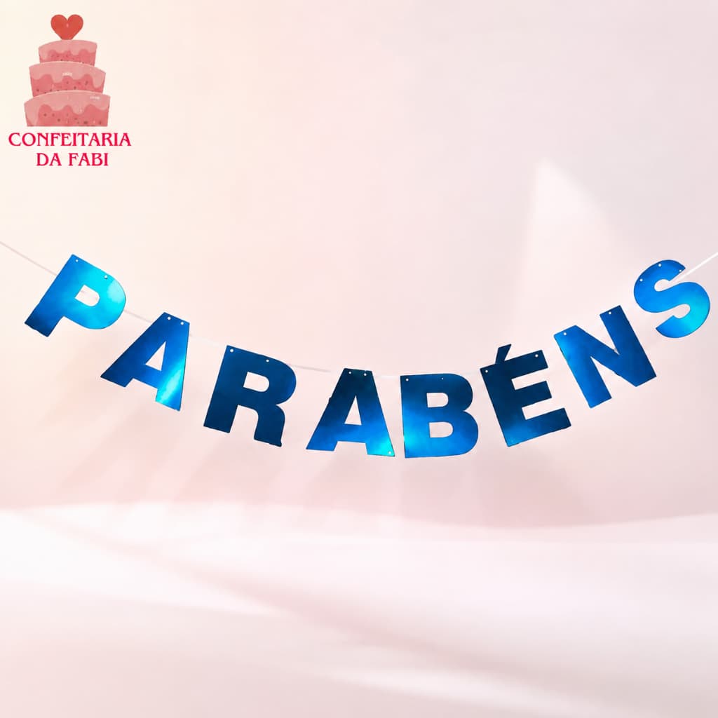 Faixa Parabéns Letras metalizada cores