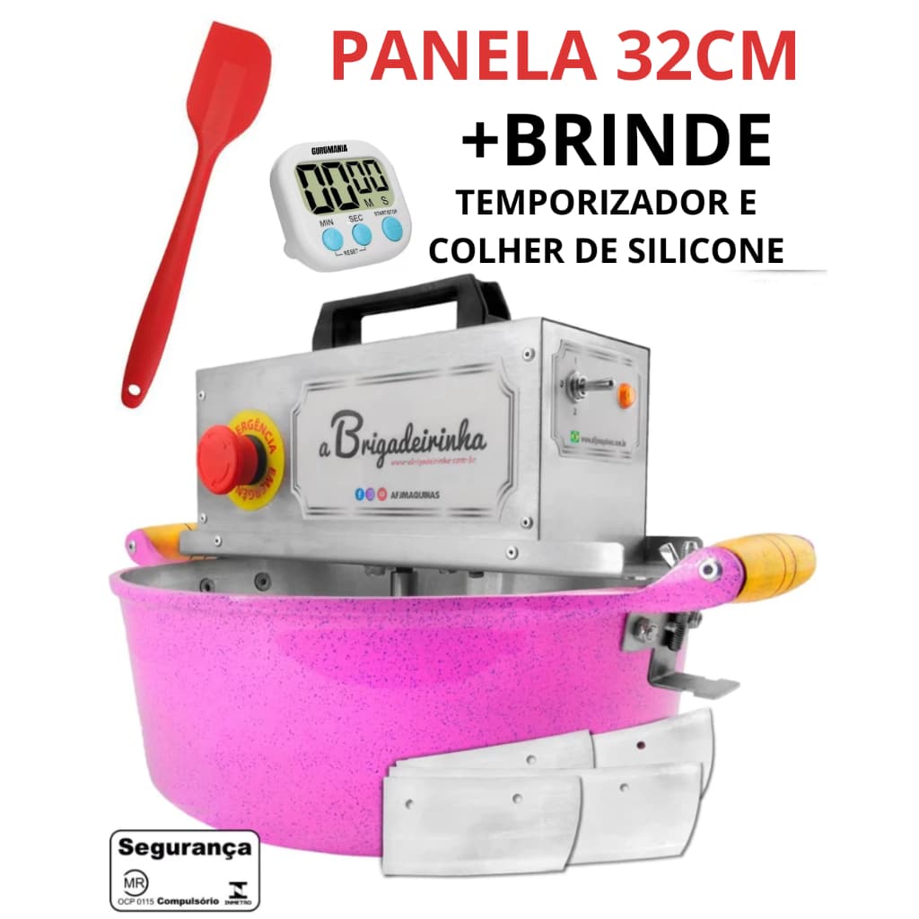 Panela para mexer doces 32 cm - Modelo platinum-A brigadeirinha