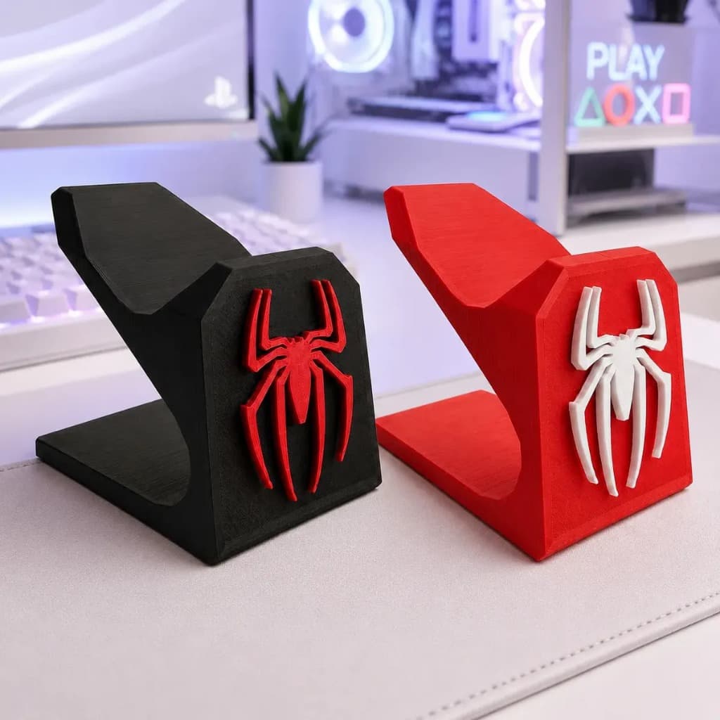 Suporte Controle Gamer PS5 PS4 Xbox PC Homem Aranha Spider Man Porta Controle Video Game Organizador de Mesa