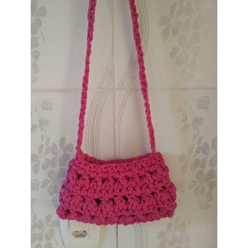 Bolsa de Crochê Artesanal Feminina  Feita à Mão |Estilo Boho |Alça ResistenteBolsa de crochê, Bolsa feminina, Bolsa rosa