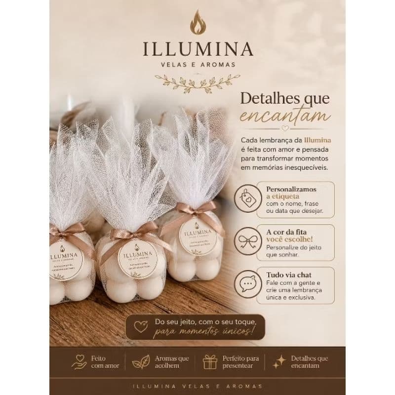 Lembrancinha Vela Aromática Bubble Kit