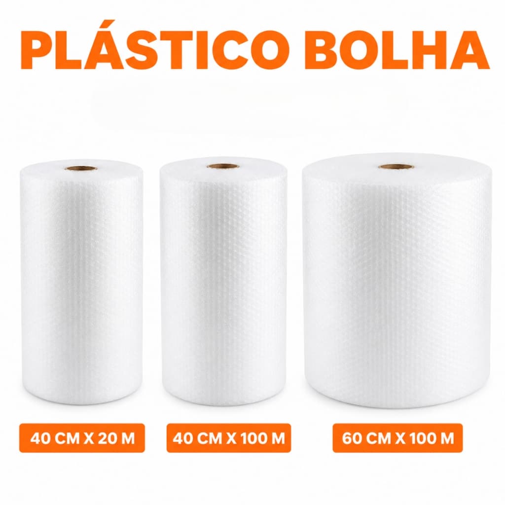 Plástico Bolha Bobina E-commerce Variação 25 Micras Mudança