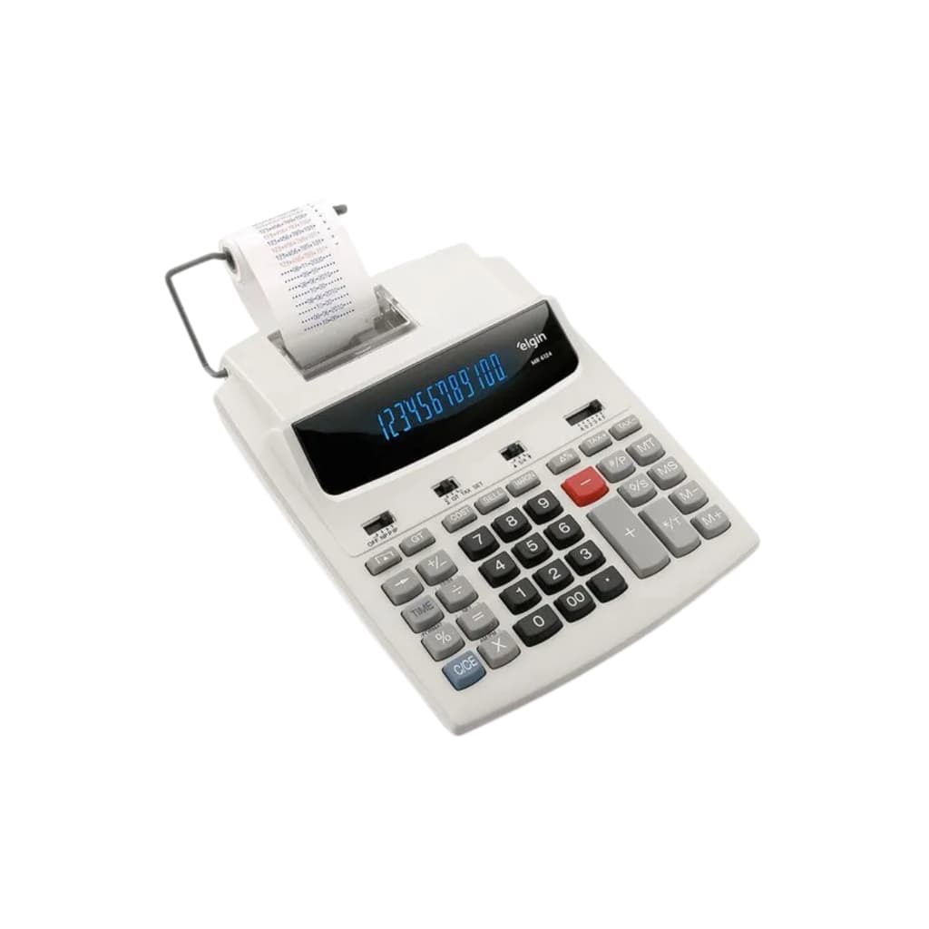 Calculadora de Mesa com Bobina Elgin MR-6124 Branca - 12 Dígitos