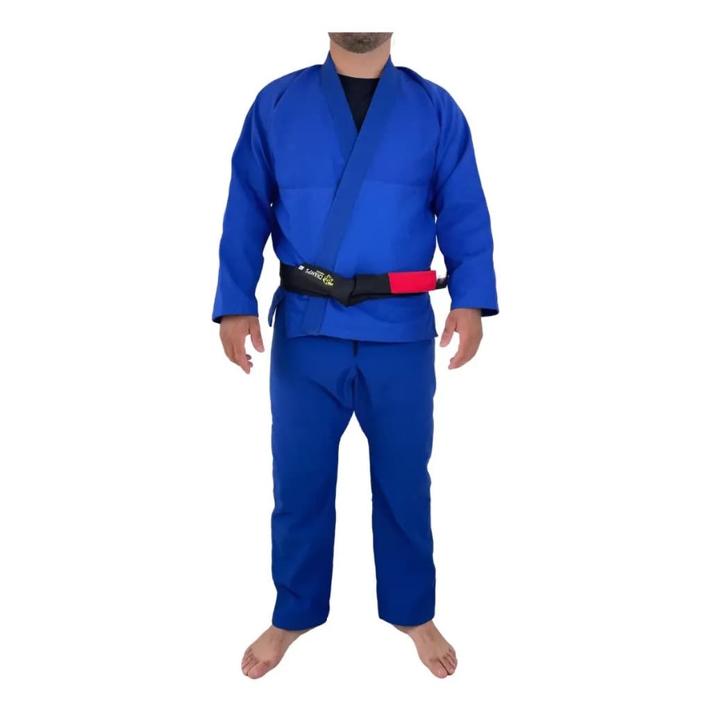 Kimono Jiu-jitsu Trançado Reforçado Azul Todos Os Tamanhos