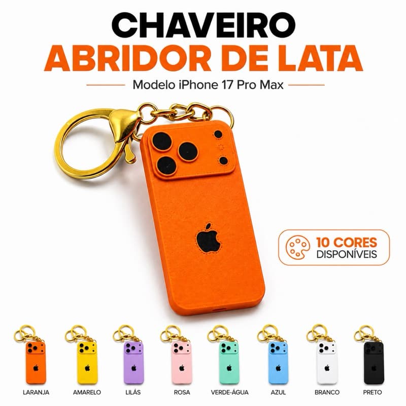 Chaveiro Abridor de Lata Iphone 17 Pro Max
