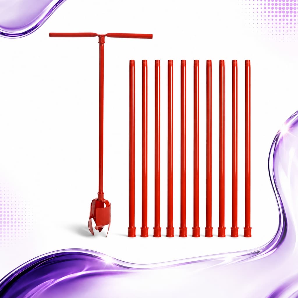 10 Extensores + 1 Trado Cavadeira Nº10 Minasul Vermelho 10 Pol 3/4 Agricultura Plantio Jardim
