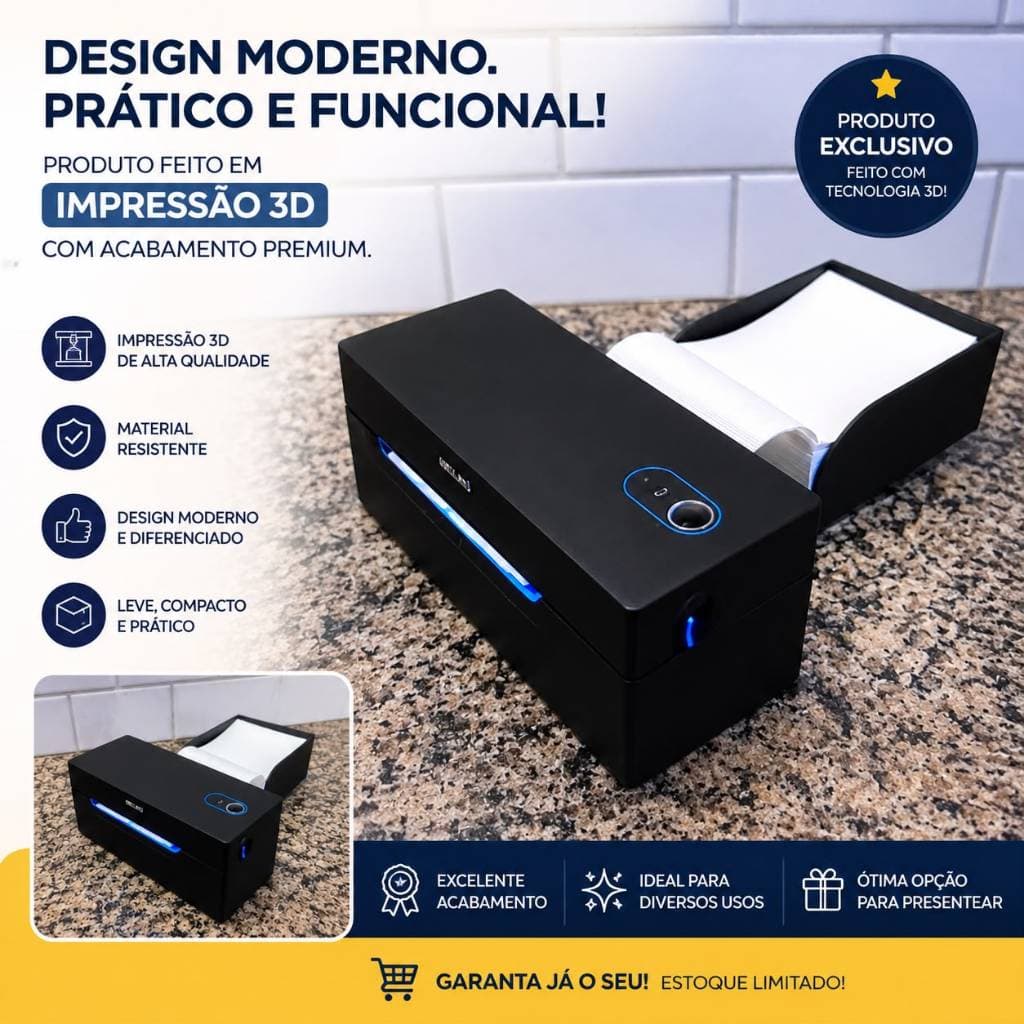 Suporte para Papel de Etiqueta de Impressora Térmica 4x6
