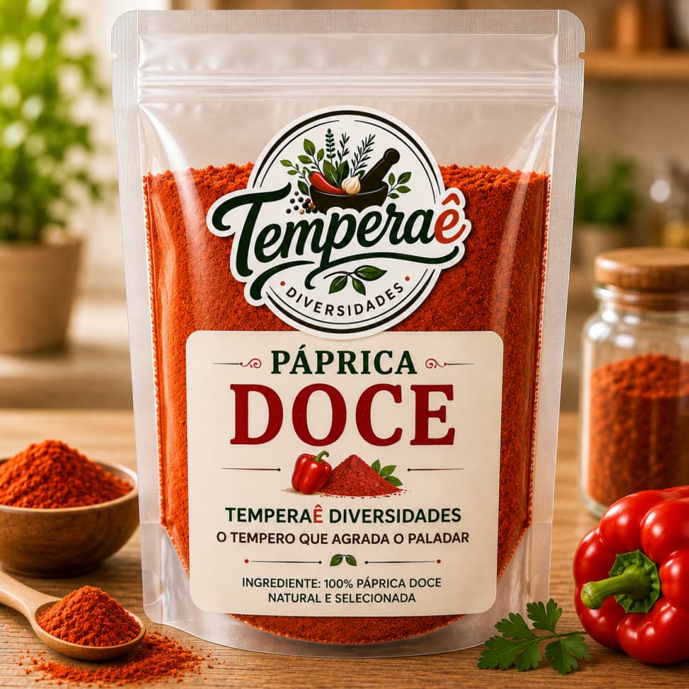 Páprica Doce Para Cozinha Natural Especiarias Para Comida Sem Conservantes