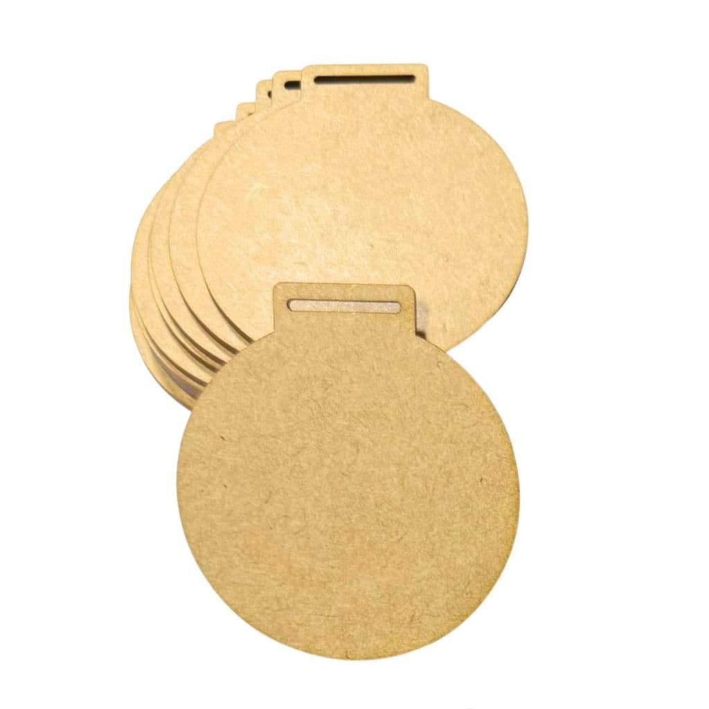 50 recorte Medalha Redonda 7 Cm Mdf cru Tag Pingente Premiação Esporte artesanato festa