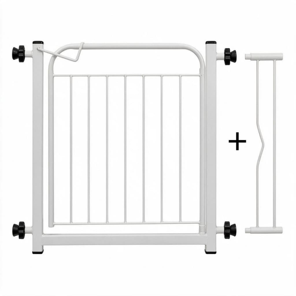 Portão Pet Grade de Proteção Cachorro Crianças 69cm a 84cm Cercado Cães Bebês Segurança com Extensor