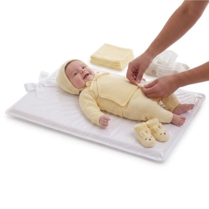 Trocador De Bebê Impermeável Portátil Espuma Algodão 65x45cm