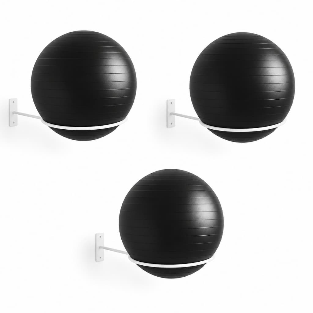 Kit03 Suporte Bola Pilates Suiça + Parafuso E Buchas Reforçado