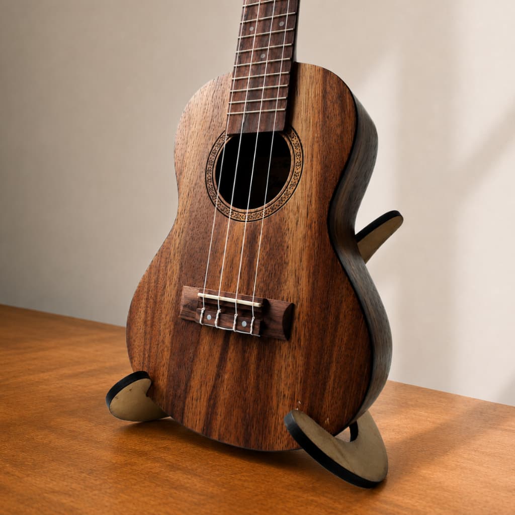 Suporte De Chão Para Ukulele Em Mdf Cavaquinho Decorativo Violão Guitarra Para Instrumento