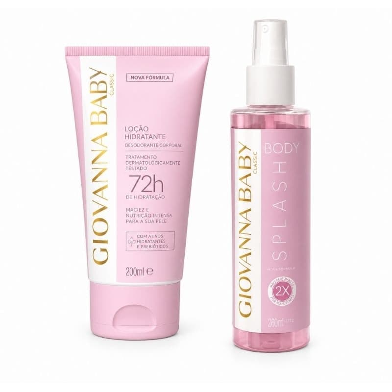 Kit Giovanna Baby Classic Body Splash 260ml + Loção 200ml