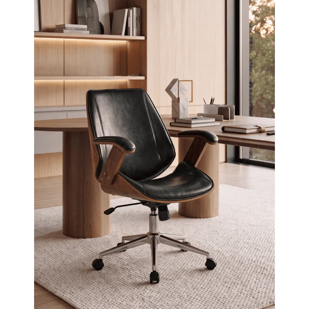 Cadeira de Escritório Ergonômica Giratória Paris Diretor Office Preta