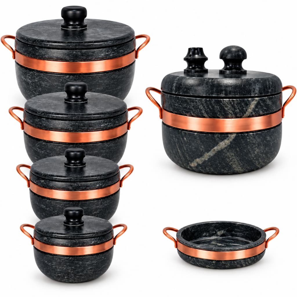 Jogo 4 Panelas + Panela de Pressão 3L + Frigideira P